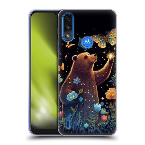 JK Stewart Art Bear Reaching Up Soft Gel Case for Motorola Moto E7 Power / Moto E7i Power