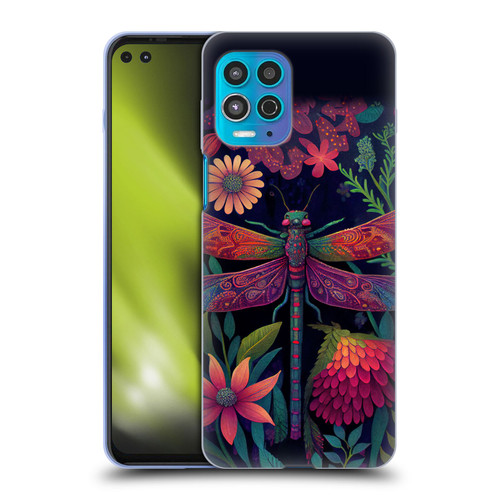 JK Stewart Art Dragonfly Purple Soft Gel Case for Motorola Moto G100