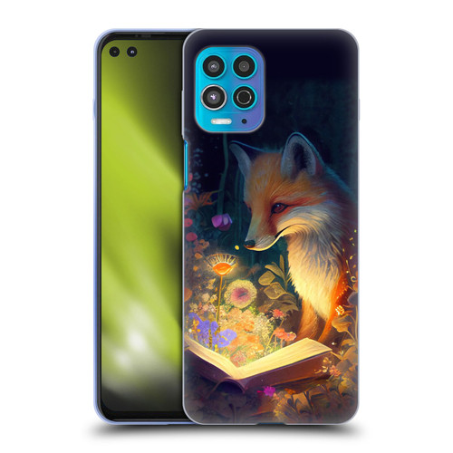 JK Stewart Art Fox Reading Soft Gel Case for Motorola Moto G100