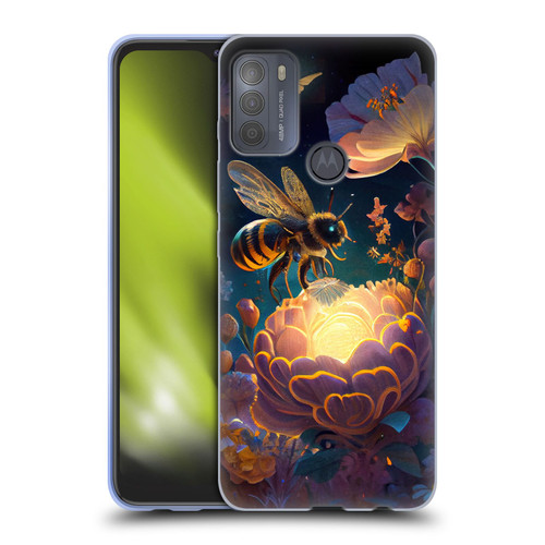 JK Stewart Art Bee Soft Gel Case for Motorola Moto G50