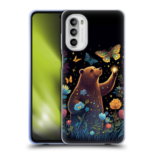 JK Stewart Art Bear Reaching Up Soft Gel Case for Motorola Moto G52