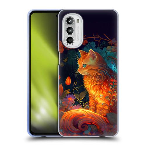 JK Stewart Art Cat Soft Gel Case for Motorola Moto G52