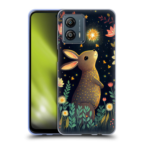 JK Stewart Art Rabbit Catching Falling Star Soft Gel Case for Motorola Moto G53 5G