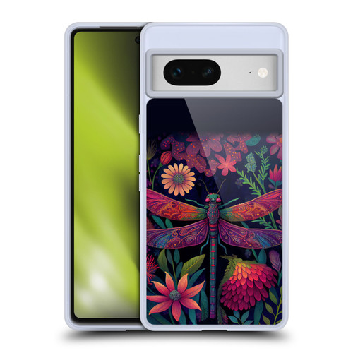 JK Stewart Art Dragonfly Purple Soft Gel Case for Google Pixel 7