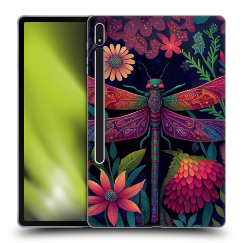 JK Stewart Art Dragonfly Purple Soft Gel Case for Samsung Galaxy Tab S8 Plus
