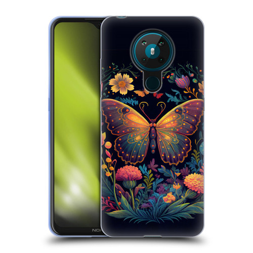 JK Stewart Art Butterfly In Night Garden Soft Gel Case for Nokia 5.3