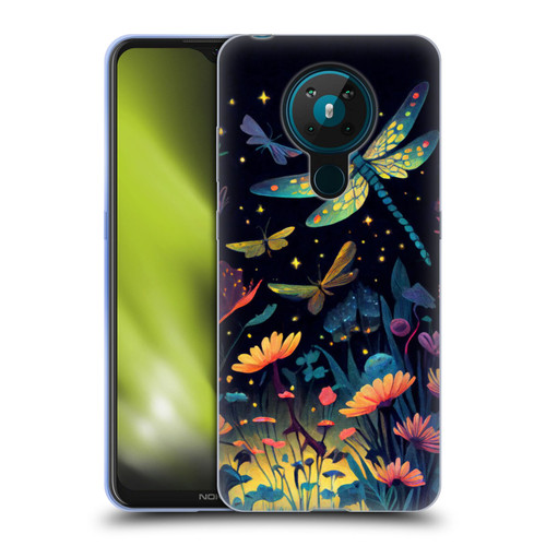 JK Stewart Art Dragonflies In Night Garden Soft Gel Case for Nokia 5.3