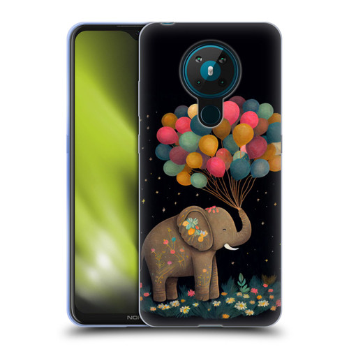JK Stewart Art Elephant Holding Balloon Soft Gel Case for Nokia 5.3