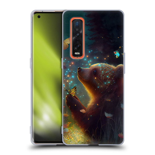 JK Stewart Art Bear Soft Gel Case for OPPO Find X2 Pro 5G