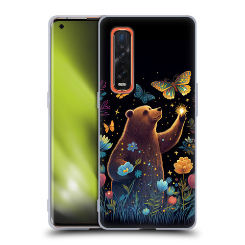 JK Stewart Art Bear Reaching Up Soft Gel Case for OPPO Find X2 Pro 5G
