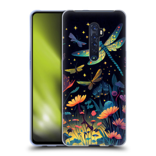 JK Stewart Art Dragonflies In Night Garden Soft Gel Case for OPPO Reno 2