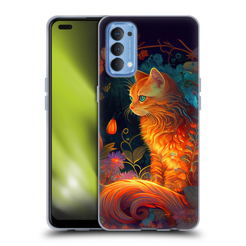 JK Stewart Art Cat Soft Gel Case for OPPO Reno 4 5G