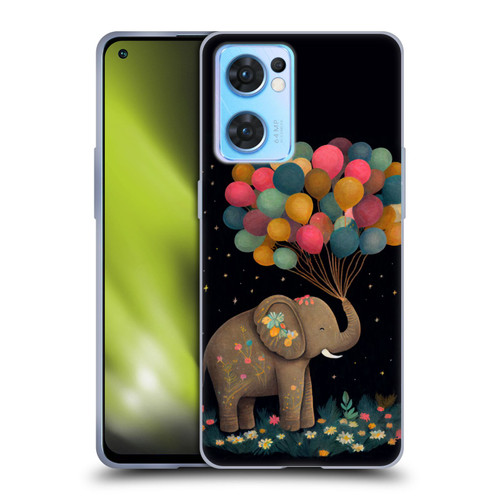 JK Stewart Art Elephant Holding Balloon Soft Gel Case for OPPO Reno7 5G / Find X5 Lite