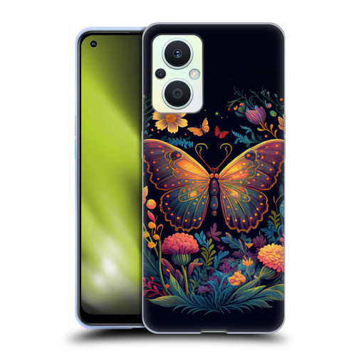 JK Stewart Art Butterfly In Night Garden Soft Gel Case for OPPO Reno8 Lite