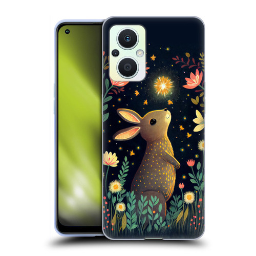 JK Stewart Art Rabbit Catching Falling Star Soft Gel Case for OPPO Reno8 Lite