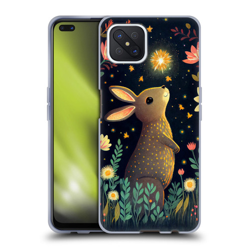 JK Stewart Art Rabbit Catching Falling Star Soft Gel Case for OPPO Reno4 Z 5G