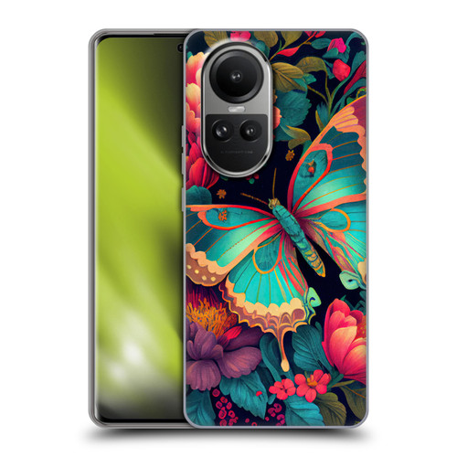 JK Stewart Art Butterfly And Flowers Soft Gel Case for OPPO Reno10 5G / Reno10 Pro 5G