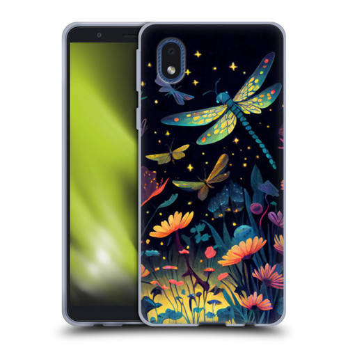 JK Stewart Art Dragonflies In Night Garden Soft Gel Case for Samsung Galaxy A01 Core (2020)