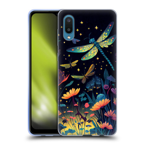 JK Stewart Art Dragonflies In Night Garden Soft Gel Case for Samsung Galaxy A02/M02 (2021)