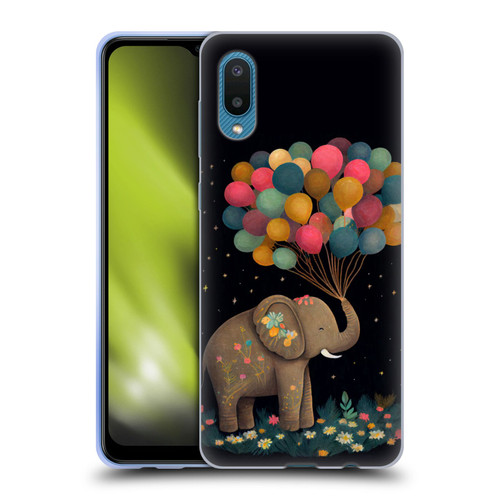 JK Stewart Art Elephant Holding Balloon Soft Gel Case for Samsung Galaxy A02/M02 (2021)