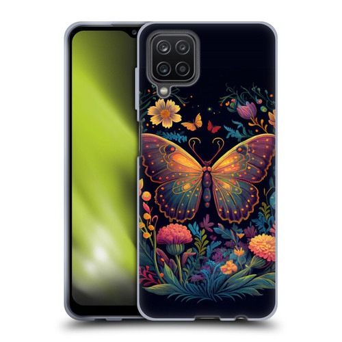 JK Stewart Art Butterfly In Night Garden Soft Gel Case for Samsung Galaxy A12 (2020)