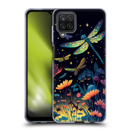 JK Stewart Art Dragonflies In Night Garden Soft Gel Case for Samsung Galaxy A12 (2020)