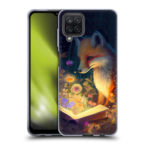 JK Stewart Art Fox Reading Soft Gel Case for Samsung Galaxy A12 (2020)