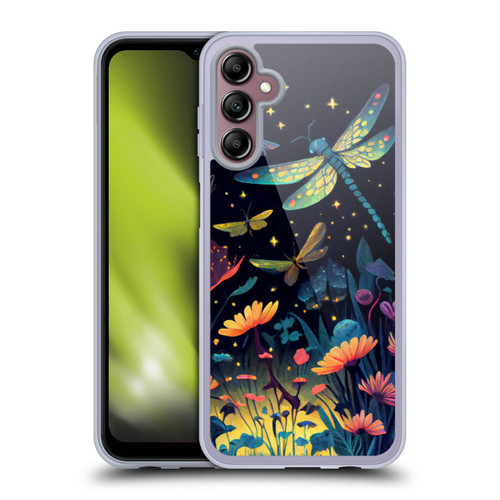 JK Stewart Art Dragonflies In Night Garden Soft Gel Case for Samsung Galaxy A14 5G