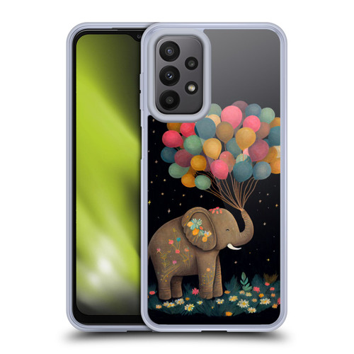 JK Stewart Art Elephant Holding Balloon Soft Gel Case for Samsung Galaxy A23 / 5G (2022)