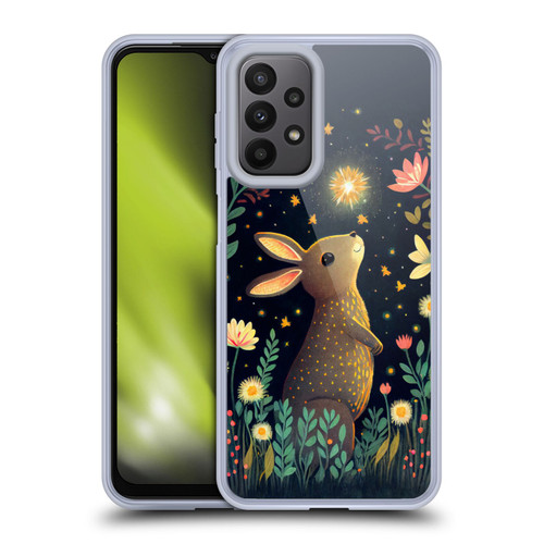 JK Stewart Art Rabbit Catching Falling Star Soft Gel Case for Samsung Galaxy A23 / 5G (2022)