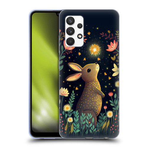 JK Stewart Art Rabbit Catching Falling Star Soft Gel Case for Samsung Galaxy A32 (2021)
