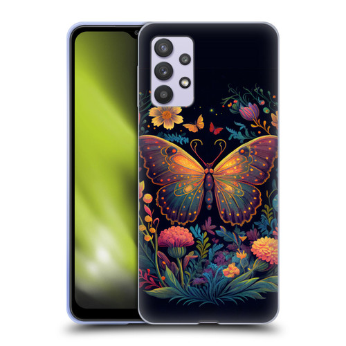 JK Stewart Art Butterfly In Night Garden Soft Gel Case for Samsung Galaxy A32 5G / M32 5G (2021)
