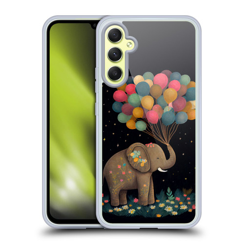 JK Stewart Art Elephant Holding Balloon Soft Gel Case for Samsung Galaxy A34 5G