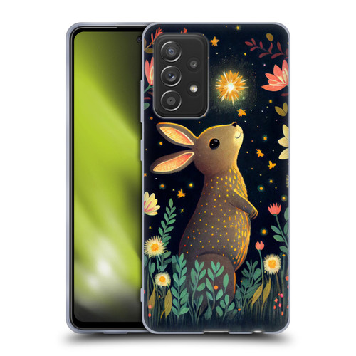 JK Stewart Art Rabbit Catching Falling Star Soft Gel Case for Samsung Galaxy A52 / A52s / 5G (2021)