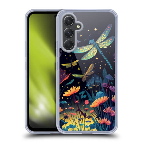 JK Stewart Art Dragonflies In Night Garden Soft Gel Case for Samsung Galaxy A54 5G