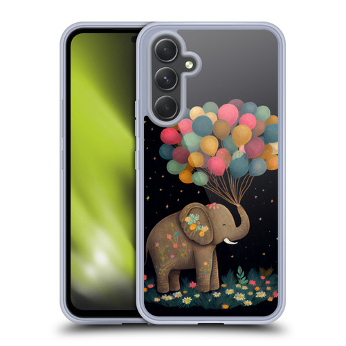 JK Stewart Art Elephant Holding Balloon Soft Gel Case for Samsung Galaxy A54 5G