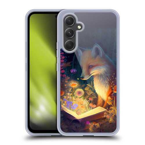 JK Stewart Art Fox Reading Soft Gel Case for Samsung Galaxy A54 5G