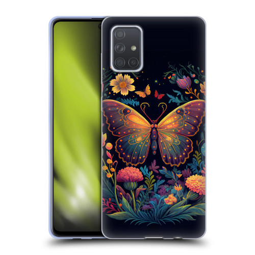 JK Stewart Art Butterfly In Night Garden Soft Gel Case for Samsung Galaxy A71 (2019)