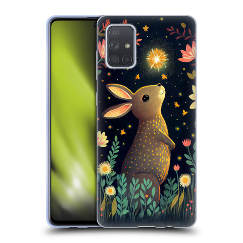 JK Stewart Art Rabbit Catching Falling Star Soft Gel Case for Samsung Galaxy A71 (2019)