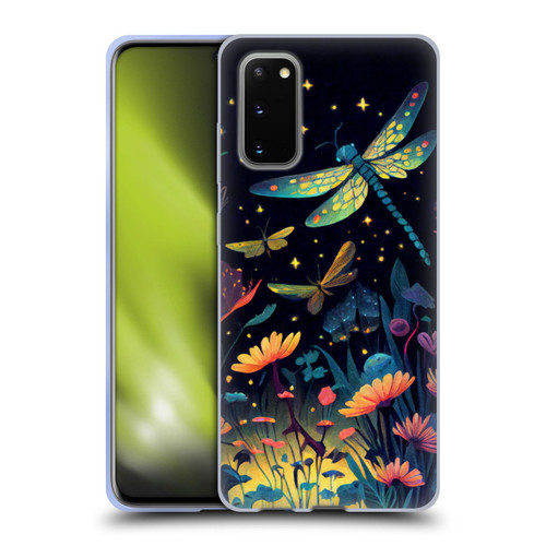 JK Stewart Art Dragonflies In Night Garden Soft Gel Case for Samsung Galaxy S20 / S20 5G