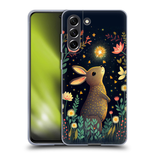 JK Stewart Art Rabbit Catching Falling Star Soft Gel Case for Samsung Galaxy S21 FE 5G