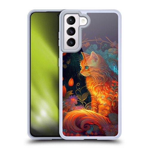 JK Stewart Art Cat Soft Gel Case for Samsung Galaxy S21 5G