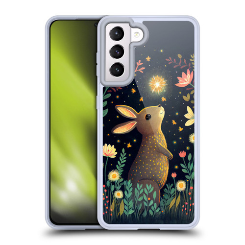 JK Stewart Art Rabbit Catching Falling Star Soft Gel Case for Samsung Galaxy S21 5G