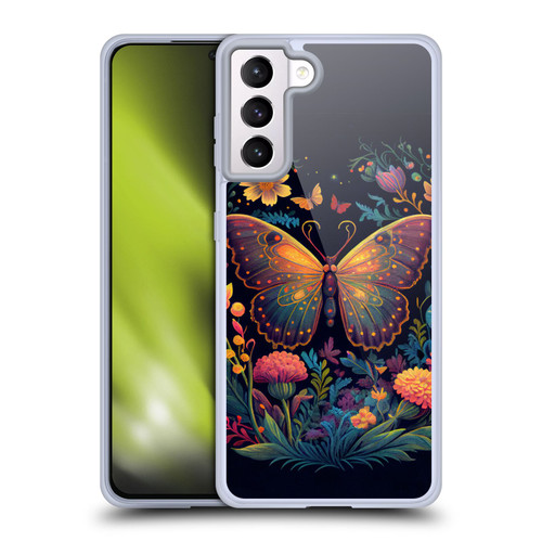 JK Stewart Art Butterfly In Night Garden Soft Gel Case for Samsung Galaxy S21+ 5G