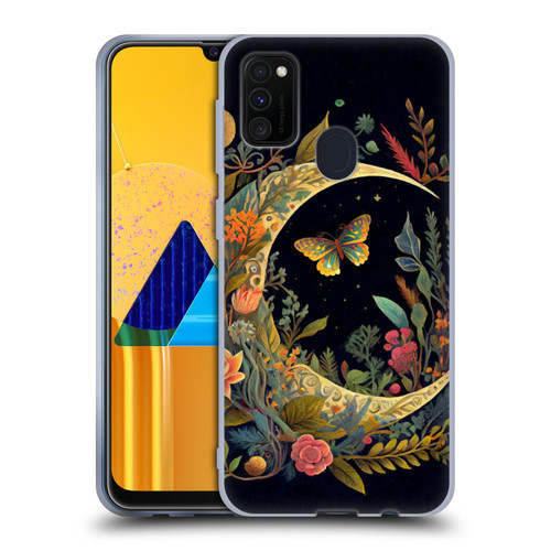 JK Stewart Art Crescent Moon Soft Gel Case for Samsung Galaxy M30s (2019)/M21 (2020)
