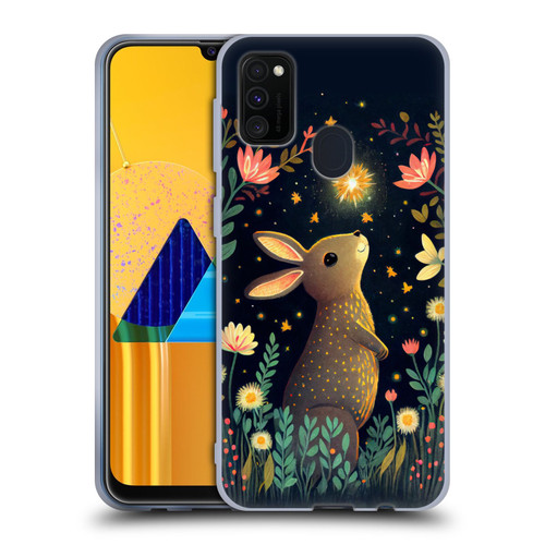 JK Stewart Art Rabbit Catching Falling Star Soft Gel Case for Samsung Galaxy M30s (2019)/M21 (2020)