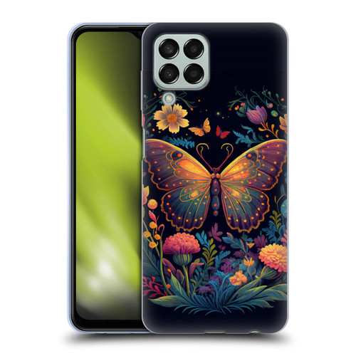 JK Stewart Art Butterfly In Night Garden Soft Gel Case for Samsung Galaxy M33 (2022)