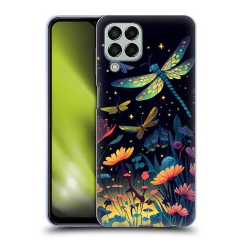 JK Stewart Art Dragonflies In Night Garden Soft Gel Case for Samsung Galaxy M33 (2022)