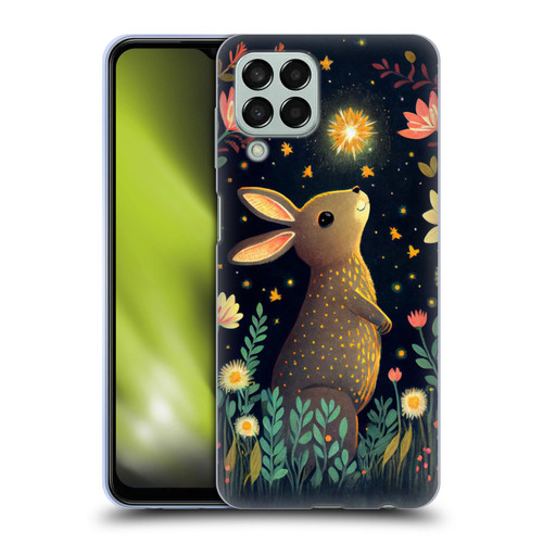 JK Stewart Art Rabbit Catching Falling Star Soft Gel Case for Samsung Galaxy M33 (2022)