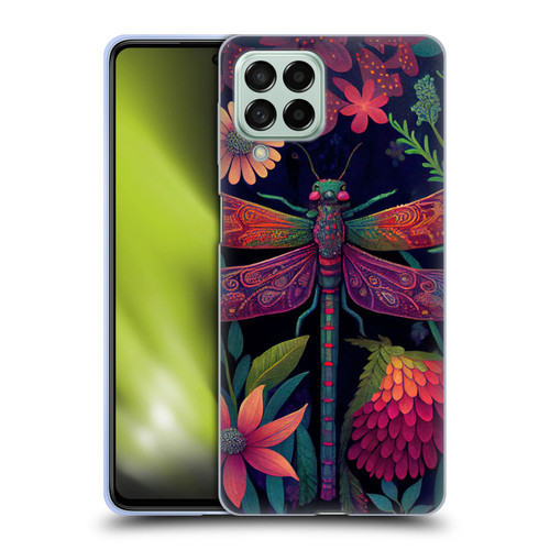 JK Stewart Art Dragonfly Purple Soft Gel Case for Samsung Galaxy M53 (2022)